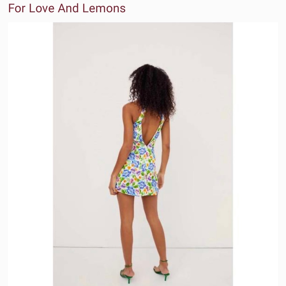 NEW FOR LOVE & LEMONS Lucy Mini Multicolor Dress Size Medium - Picture 10 of 10